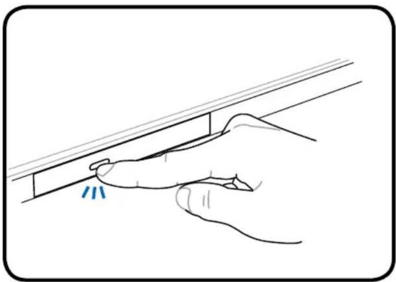 ASUS B53S - Inserting an optical disc - 1