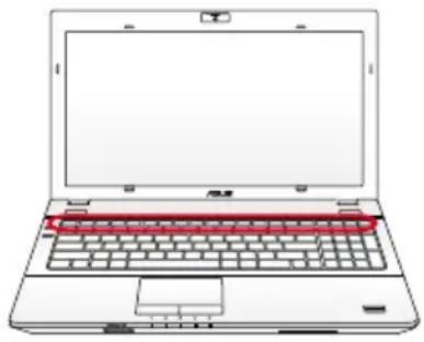 ASUS B53S - Colored Hot Keys (on selected models) - 1
