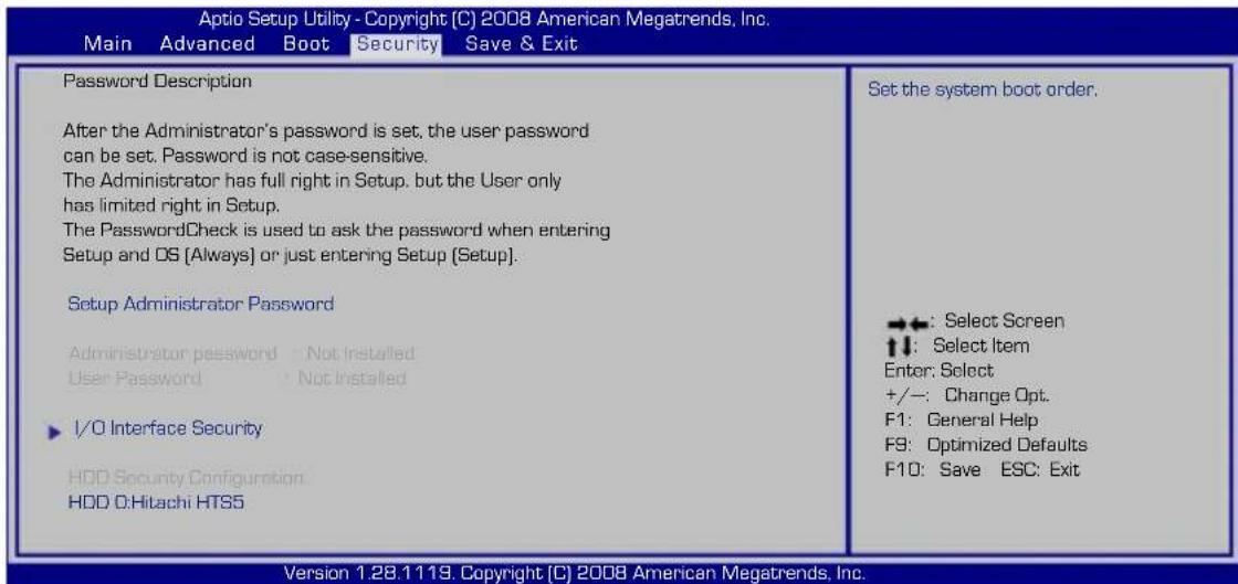 ASUS B53S - Security Setting - 1