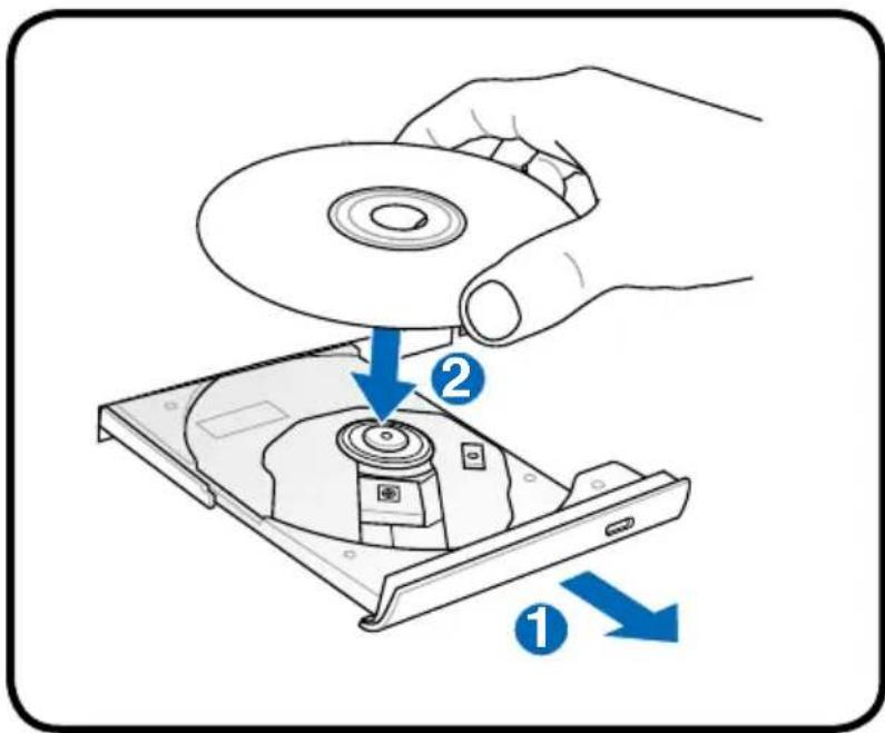 ASUS B53S - Inserting an optical disc - 2