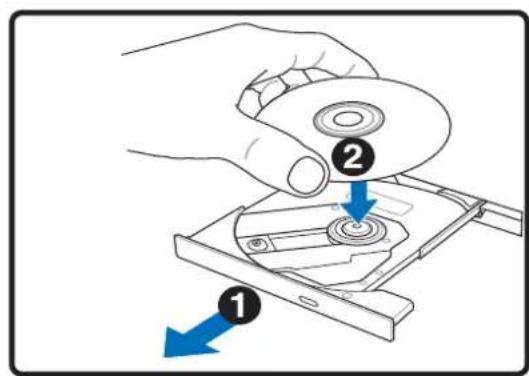 ASUS W5F - Optical Drive Inserting an optical disc - 2