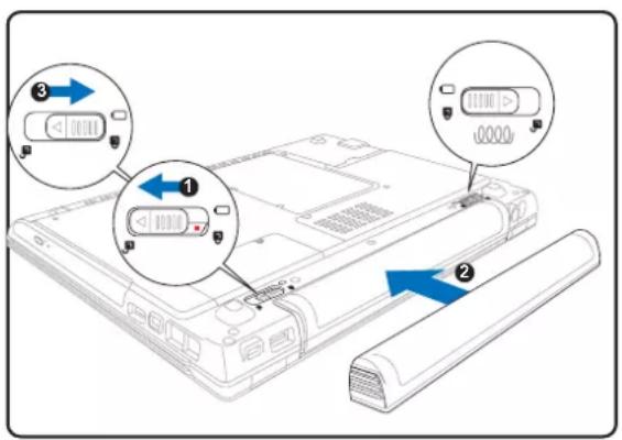 ASUS W5F - Installing and Removing the Battery Pack - 2
