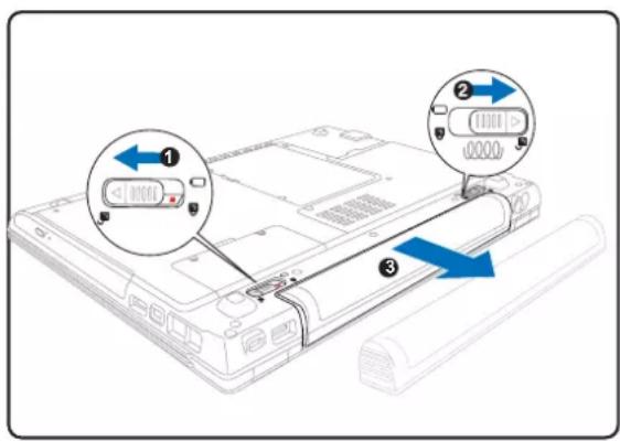 ASUS W5F - Installing and Removing the Battery Pack - 3