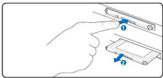 ASUS W5F - Removing an ExpressCard - 1