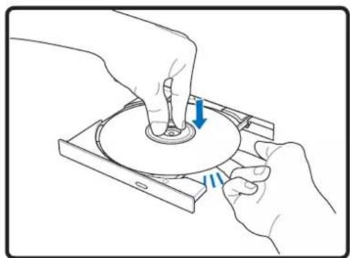 ASUS W5F - Optical Drive Inserting an optical disc - 3