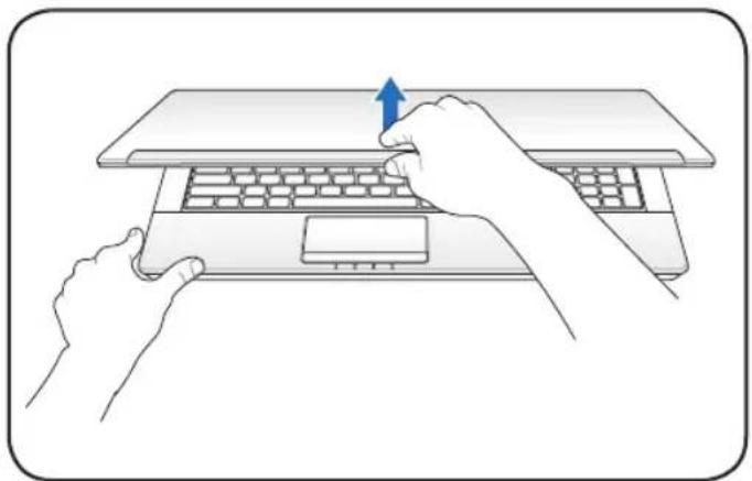 ASUS N53JF - Opening the LCD display panel - 1