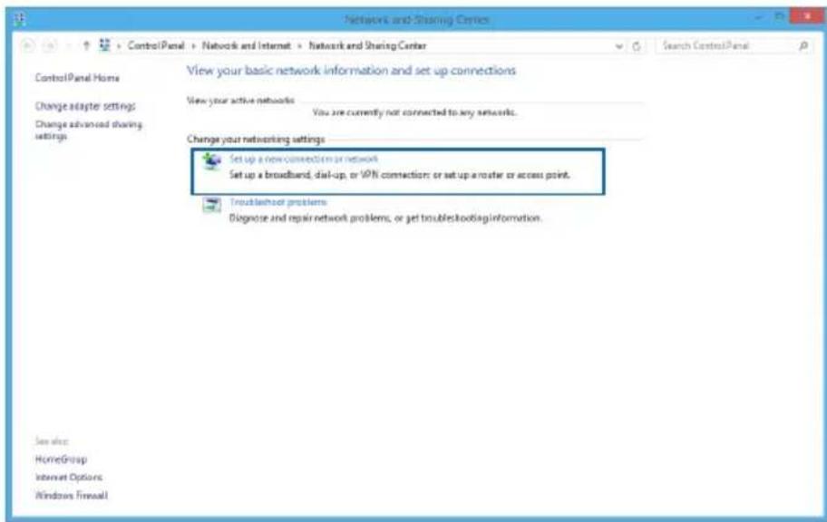 ASUS G750JS - Return to the Network and Sharing Center window then tap Set up a new connection or network. - 1