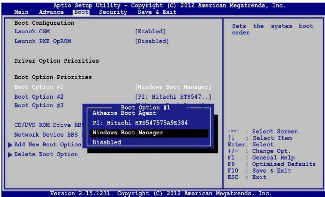 ASUS G750JS - Press and select a device as the Boot Option #1. - 1