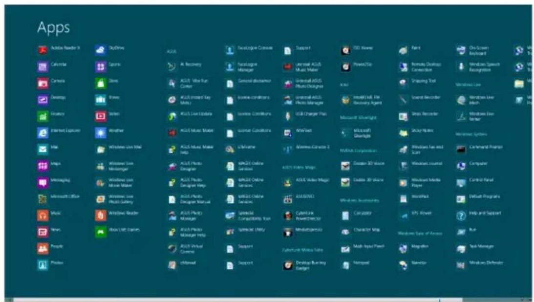 ASUS G750JS - Accessing the Apps screen - 1