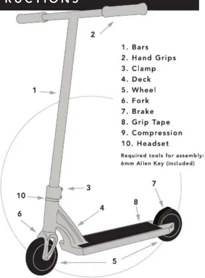 Root Industries Type R - SCOOTER ASSEMBLY INSTRUCTIONS - 1