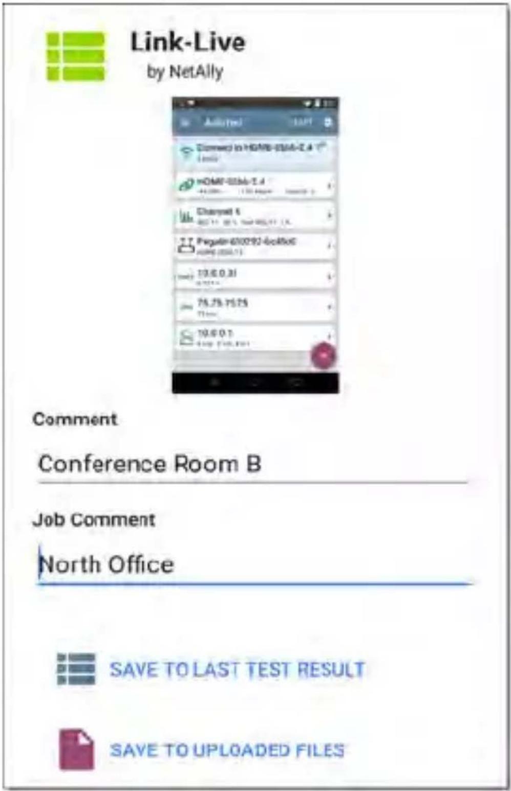 NetAlly LinkRunner 10G - Link-Live Sharing Screens - 3