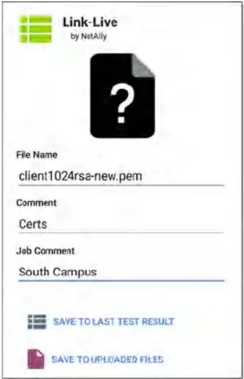 NetAlly LinkRunner 10G - Sharing from the Files App - 2