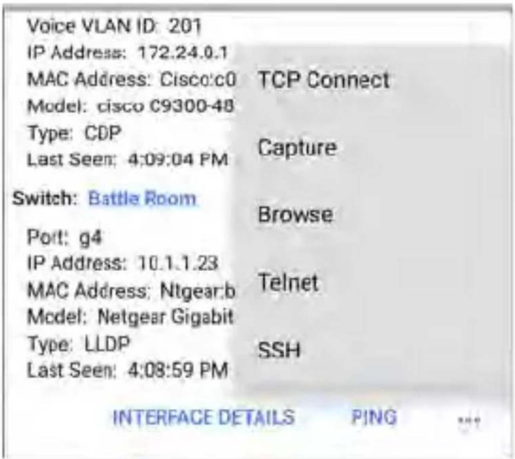 NetAlly LinkRunner 10G - Switch Test Results Screen - 3