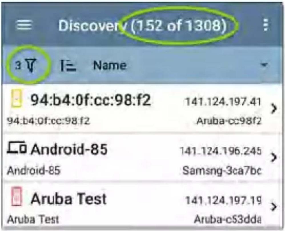NetAlly LinkRunner 10G - Filtering the Discovery List - 3