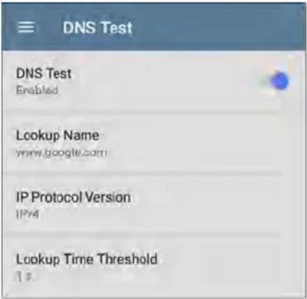 NetAlly LinkRunner 10G - DNS Test Settings - 1