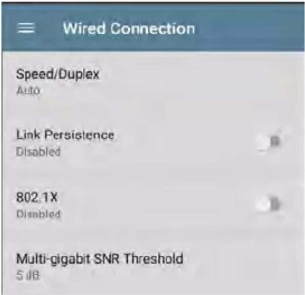 NetAlly LinkRunner 10G - Wired Connection Settings - 1
