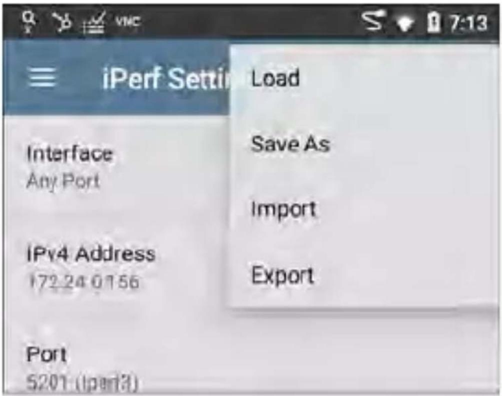 NetAlly LinkRunner 10G - Saving App Settings Configurations - 2