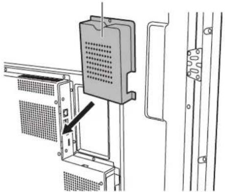 SHARP Aquos Board PN-L851H - Attaching the USB flash drive / SD card cover - 1