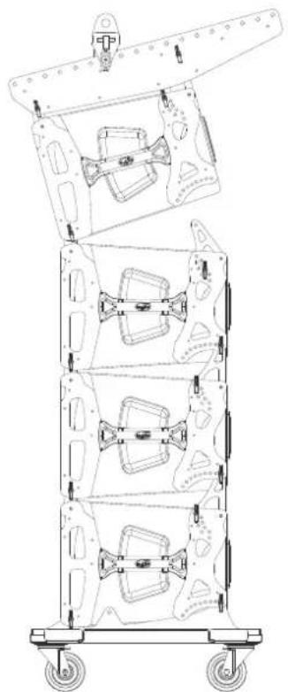 DAS Audio Event-121A - Array mounting of groups of 4 units on a flatbed dolly - 7