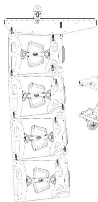 DAS Audio Event-121A - Array mounting of groups of 4 units on a flatbed dolly - 9