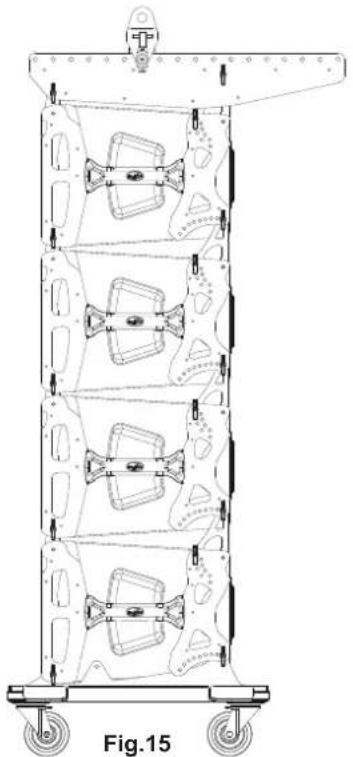 DAS Audio Event-121A - Array mounting of groups of 4 units on a flatbed dolly - 5