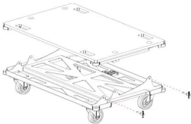 DAS Audio Event-121A - units mounting on a flatbed dolly - 2