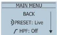 DAS Audio Action-S118A - MAIN MENU: - 1