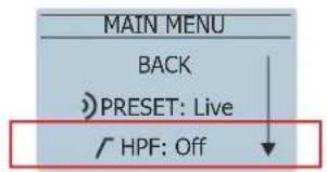 DAS Audio Action-S118A - HPF (High Pass Filter): - 1