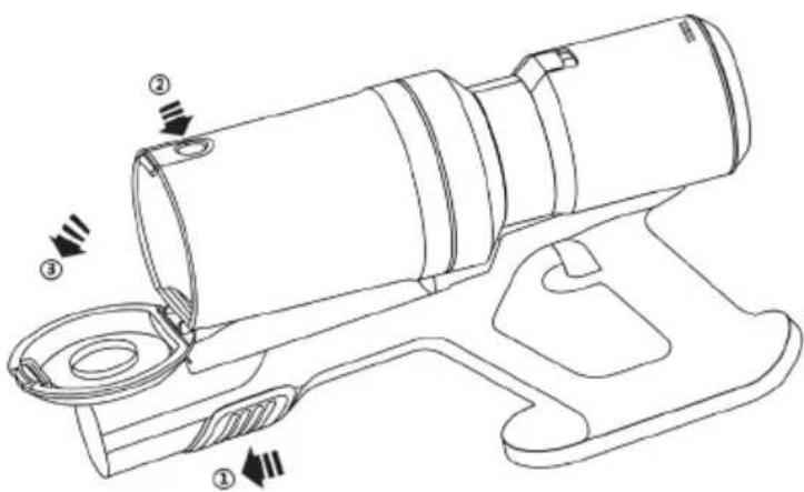 Kogan Z11 Pro - Emptying and cleaning dust cup: - 1