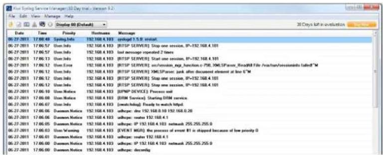 Vivotek FD9369 - Log server settings - 2