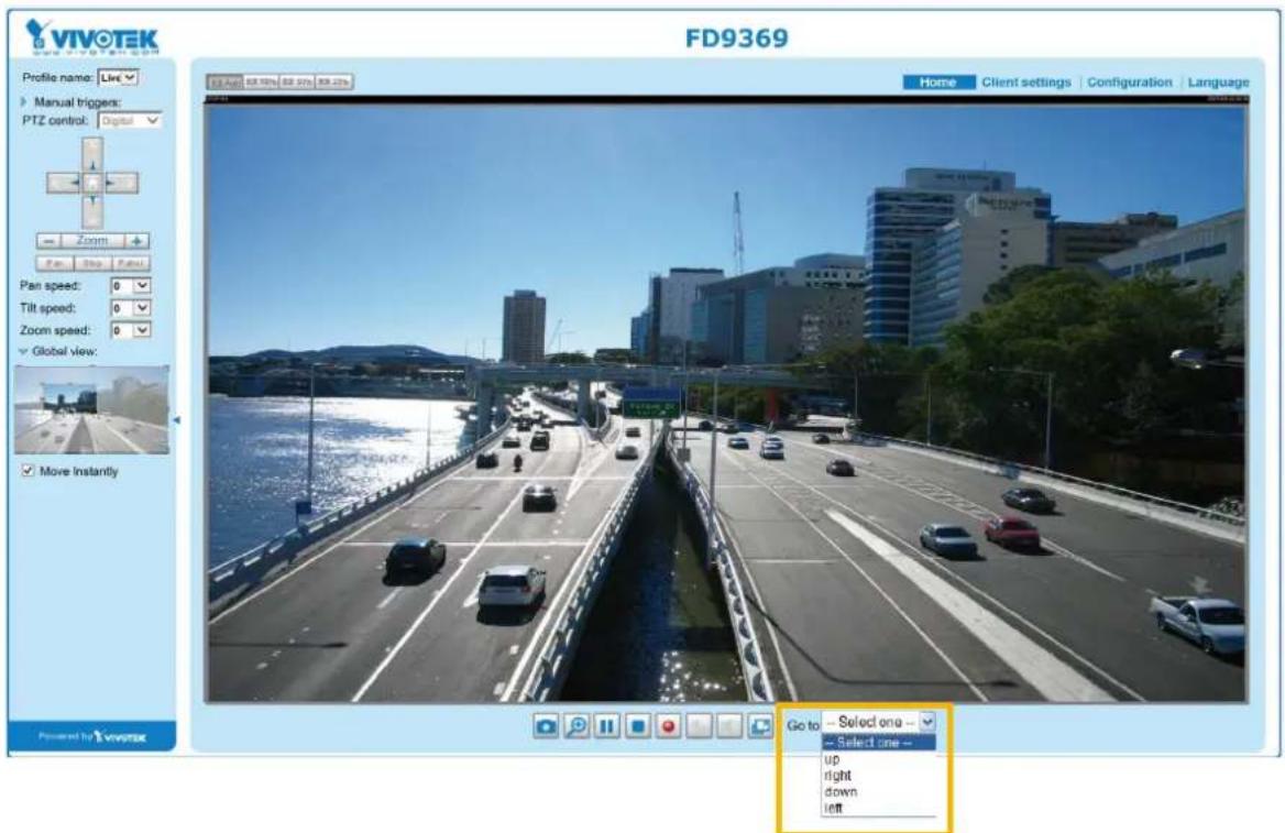 Vivotek FD9369 - Home page in the E-PTZ Mode - 1