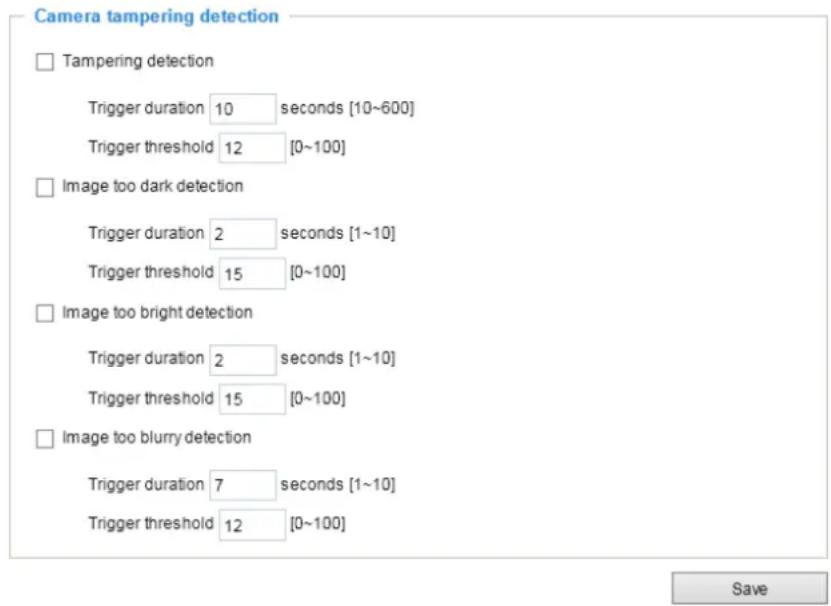 Vivotek FD9369 - Applications > Tampering detection - 1