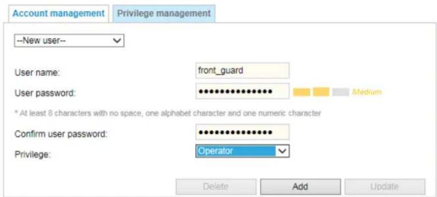 Vivotek FD9367-EHTV-v2 - Security > User accounts - 1