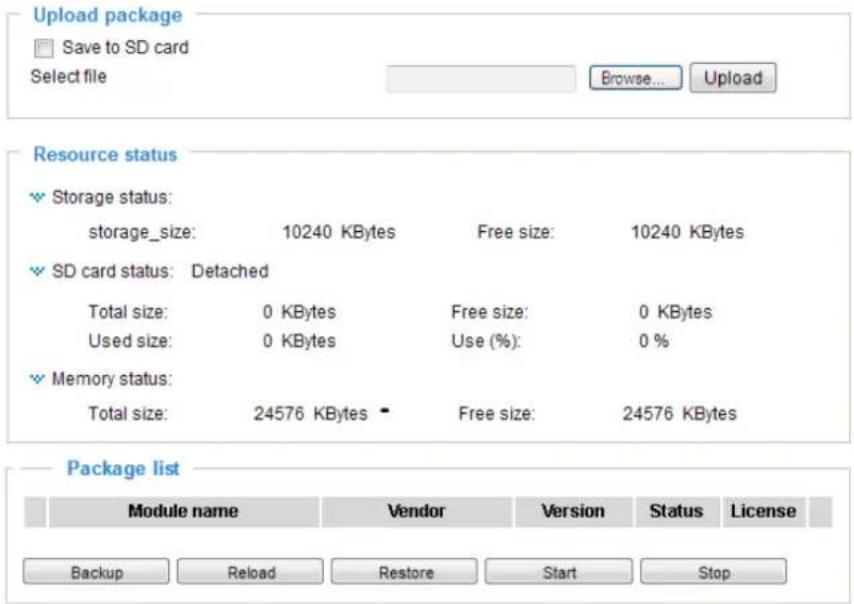 Vivotek FD9367-EHTV-v2 - Applications > Package management - a.k.a., VADP (VIVOTEK Application Development Platform) - 1