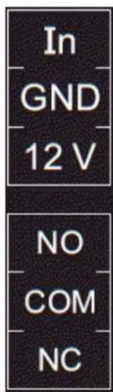 In GND 12 V NO COM NC