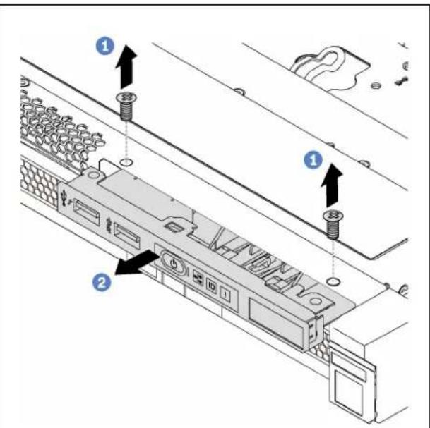 Technical diagram of a computer drive with labeled components and directional arrows indicating assembly steps