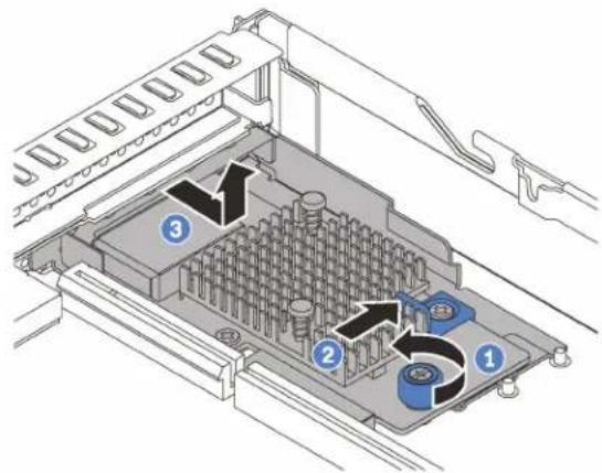 Technical diagram of an electronic device showing labeled components and directional arrows indicating flow or movement.