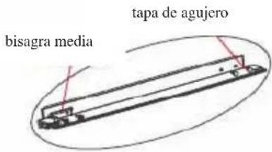 bisagra media tapa de agujero