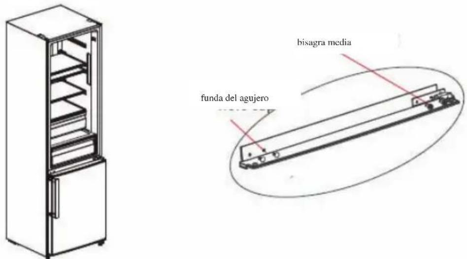 bisagra media funda del agujero
