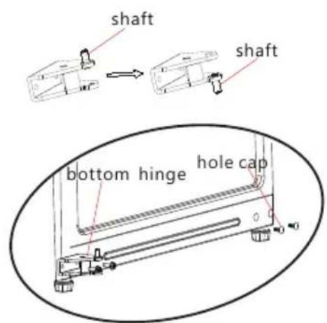 shaft shaft bottom hinge hole cap