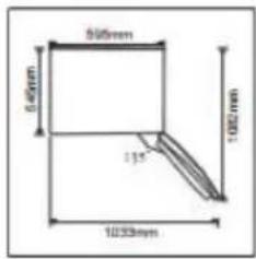 500mm 6.45mm 135° 1032mm 1033mm