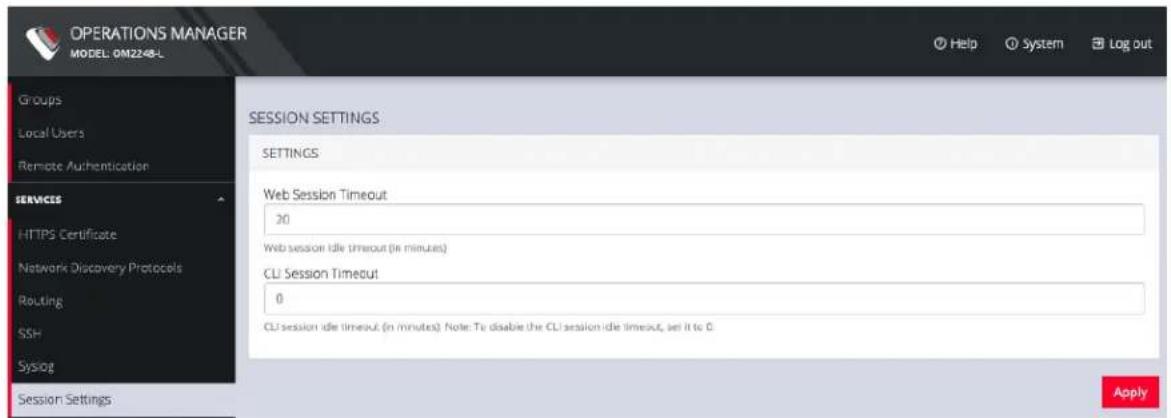 Opengear OM2200 - Session Settings - 1