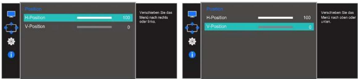 SAMSUNG LS27E510CS - Konfigurieren von H-Position und V-Position - 2