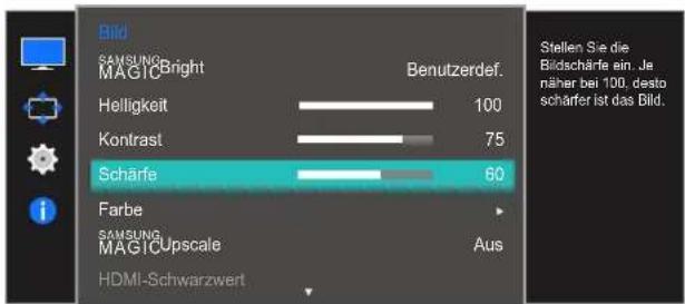 SAMSUNG LS27E510CS - Konfigurieren von Schärfe - 1