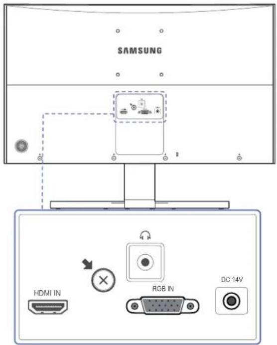SAMSUNG LS27E510CS - Rückseite - 2