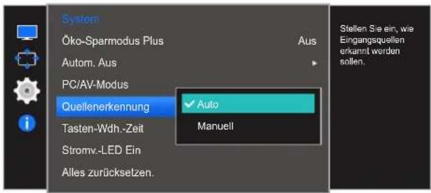 SAMSUNG LS27E510CS - Konfigurieren von Quellenerkennung - 1
