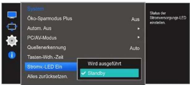SAMSUNG LS27E510CS - Konfigurieren von Stromv.-LED Ein - 1