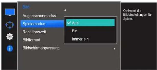 SAMSUNG LS27E510CS - Den Spielemodus konfigurieren - 1
