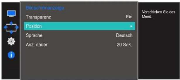 SAMSUNG LS27E510CS - Konfigurieren von H-Position und V-Position - 1