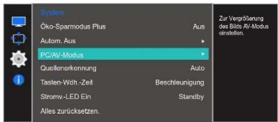 SAMSUNG LS27E510CS - Konfigurieren von PC/AV-Modus - 1